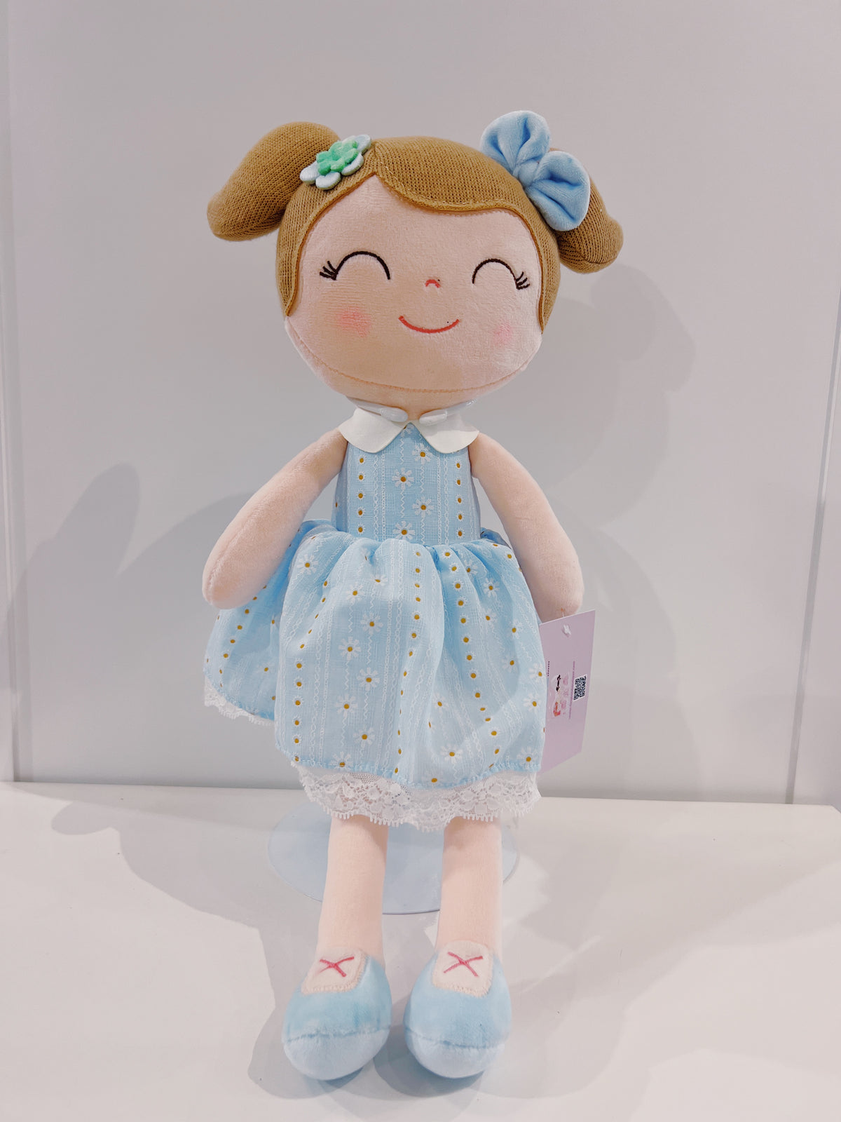 16" Plus Doll- Light Blue Dress/Light Brown Hair