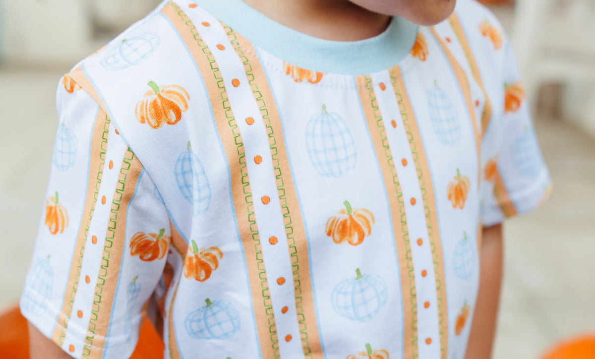 Trotter Street Kids Pumpkin Patch Short Set