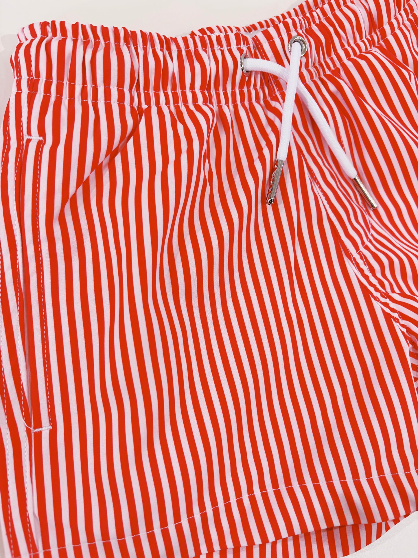 Red Stripes Swim Trunks