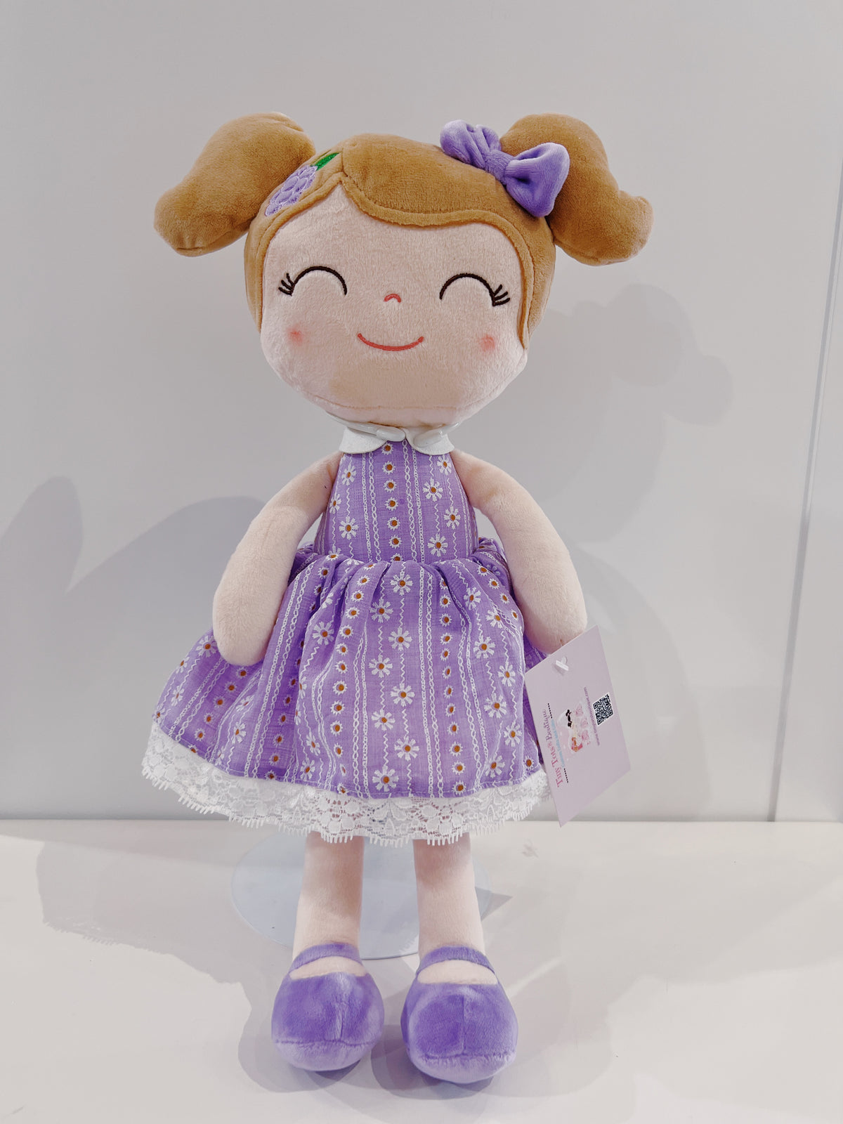 16" Plus Doll- Lilac Dress/Light Brown Hair