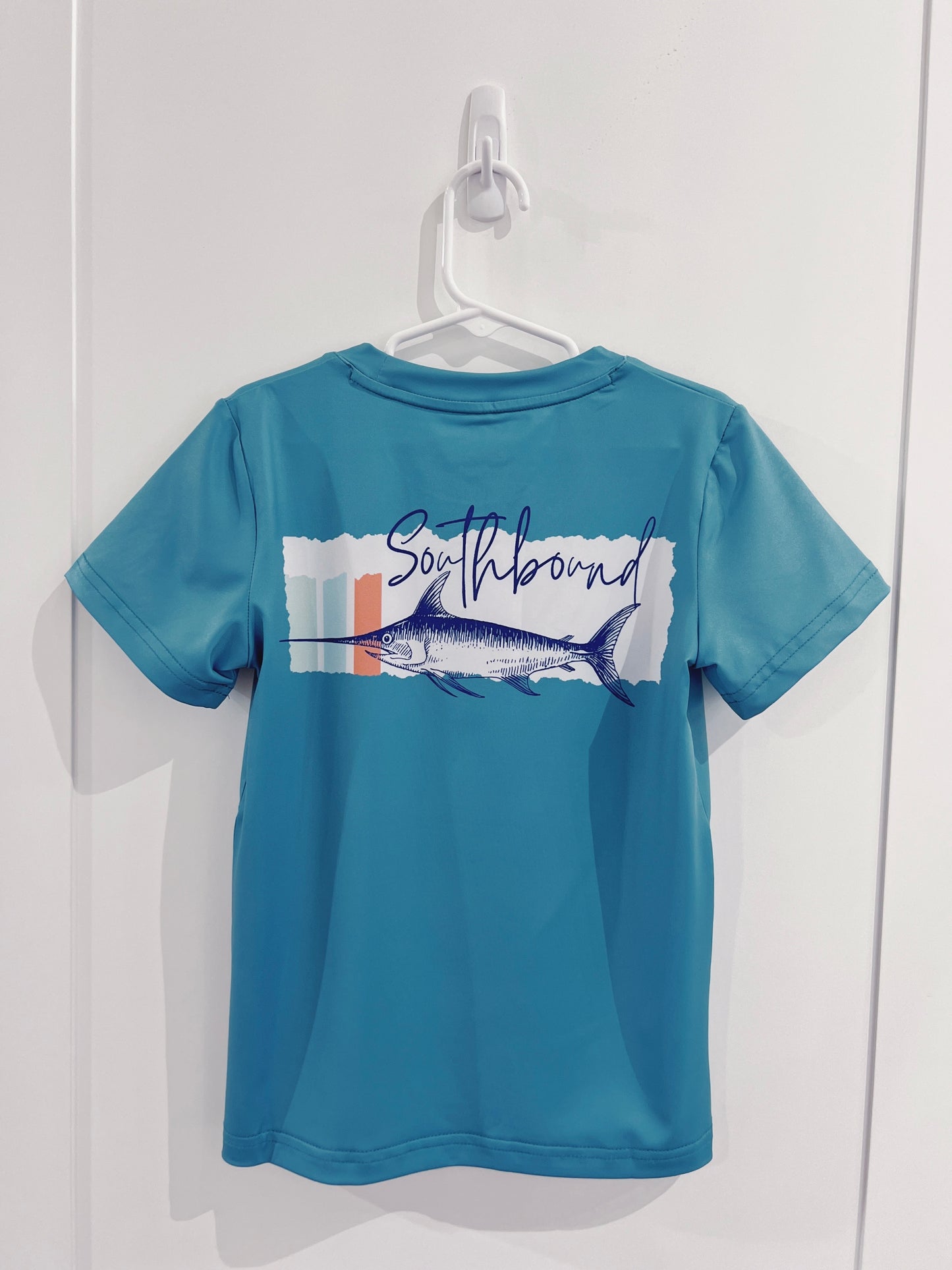 Southbound Perf Tee- Stripe Fish