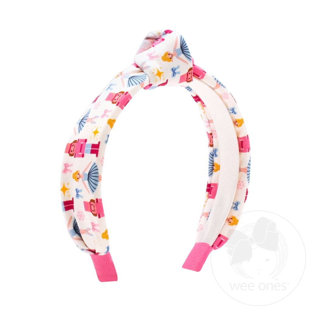 Pink Nutcracker Printed Knot Headband