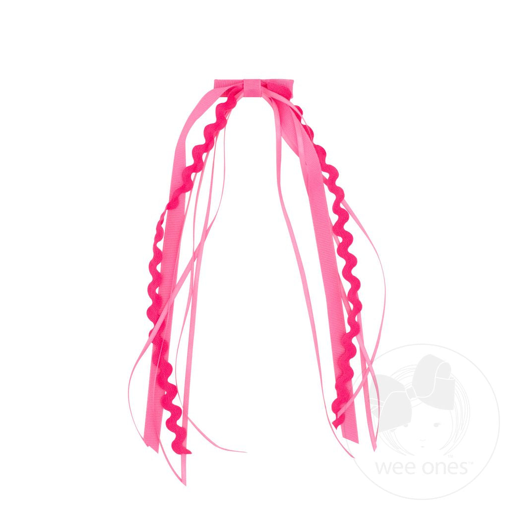 Hot Pink Streamer Ric Rac Bow