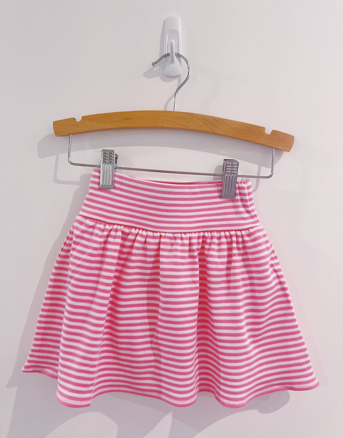 Bubblegum Stripe Gathered Skort