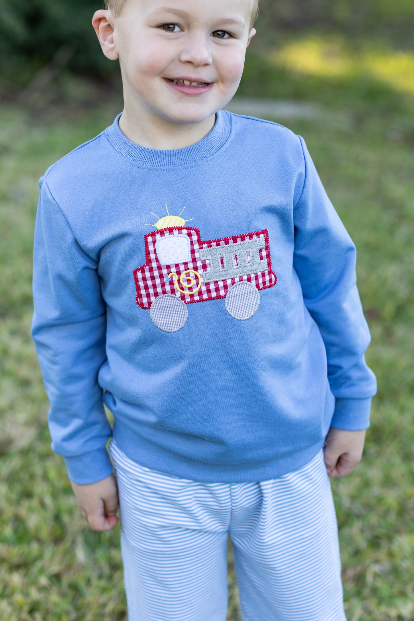 Trotter Street Kids Fire Truck French Terry Pullover