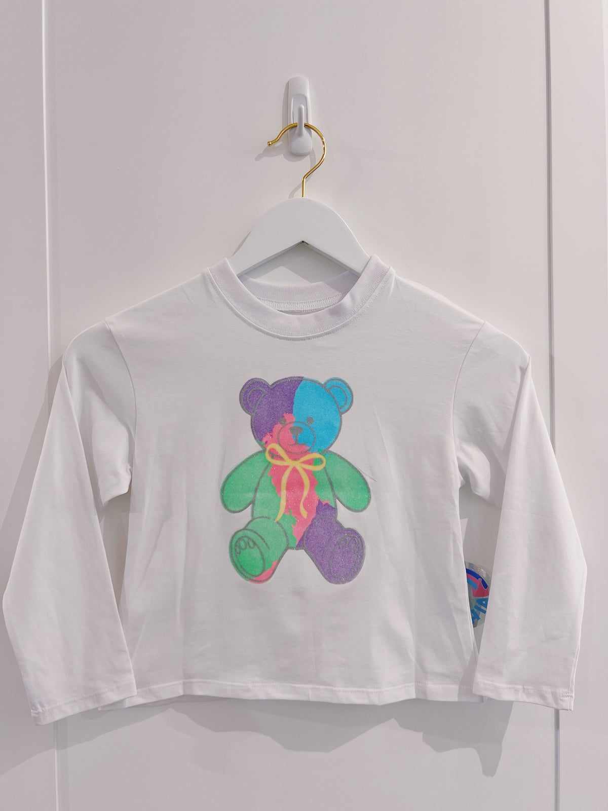 Azarhia Glitter Bear L/S Boxy Tee