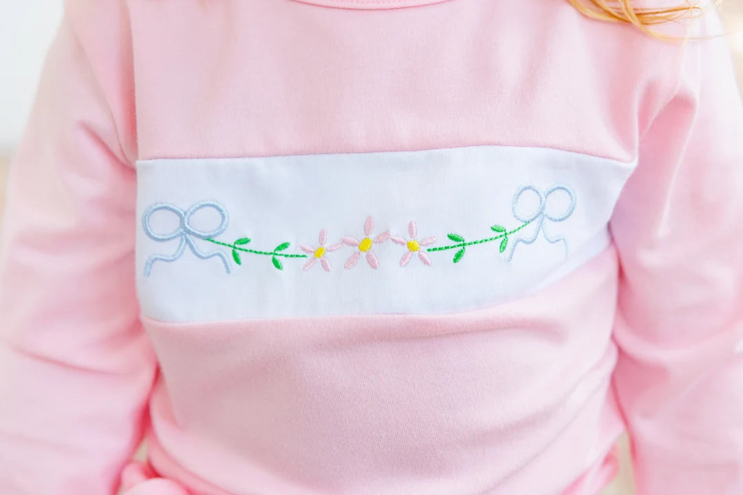 Trotter Street Kids Flower Jogger Set