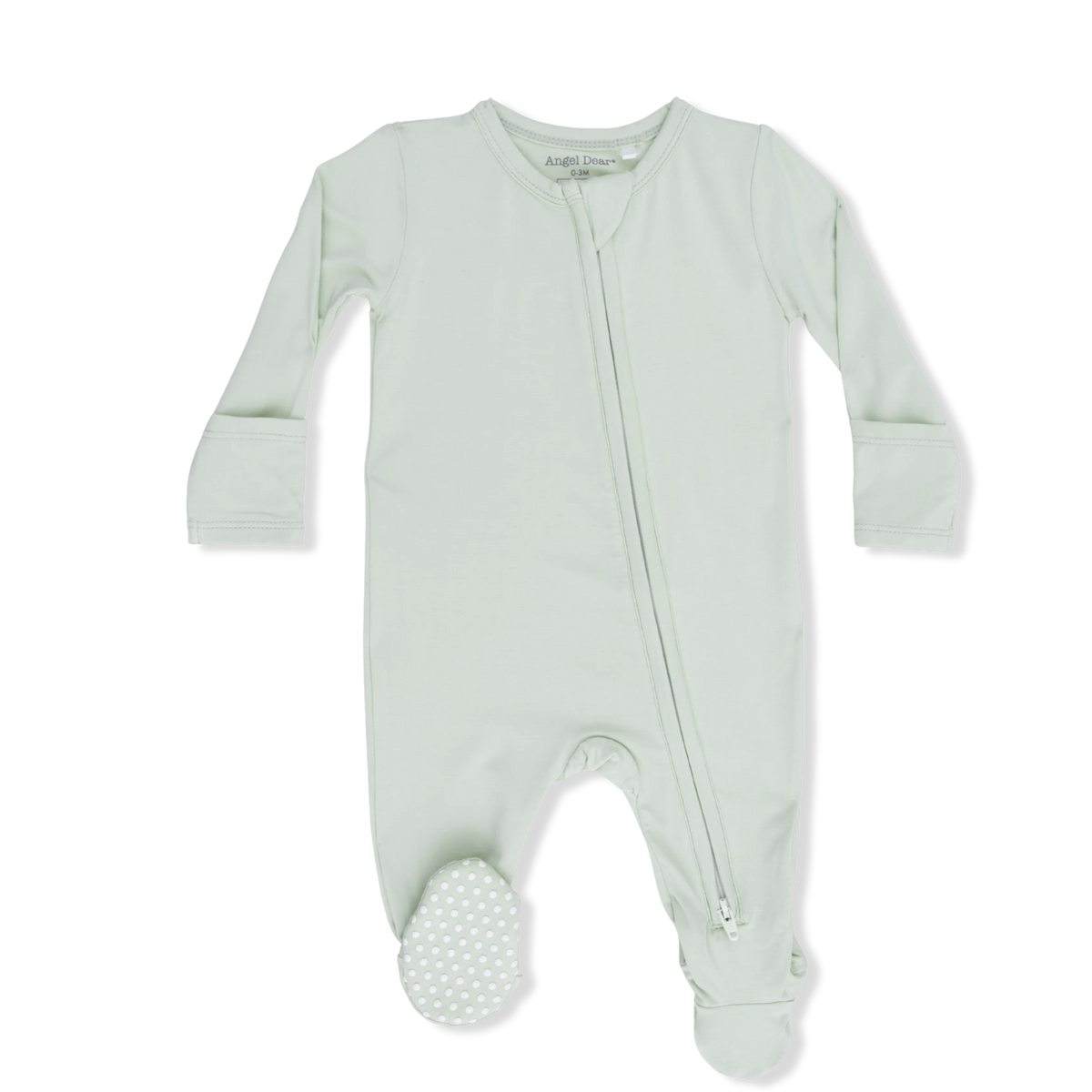 Angel Dear Milky Green 2 Way Zipper Footie