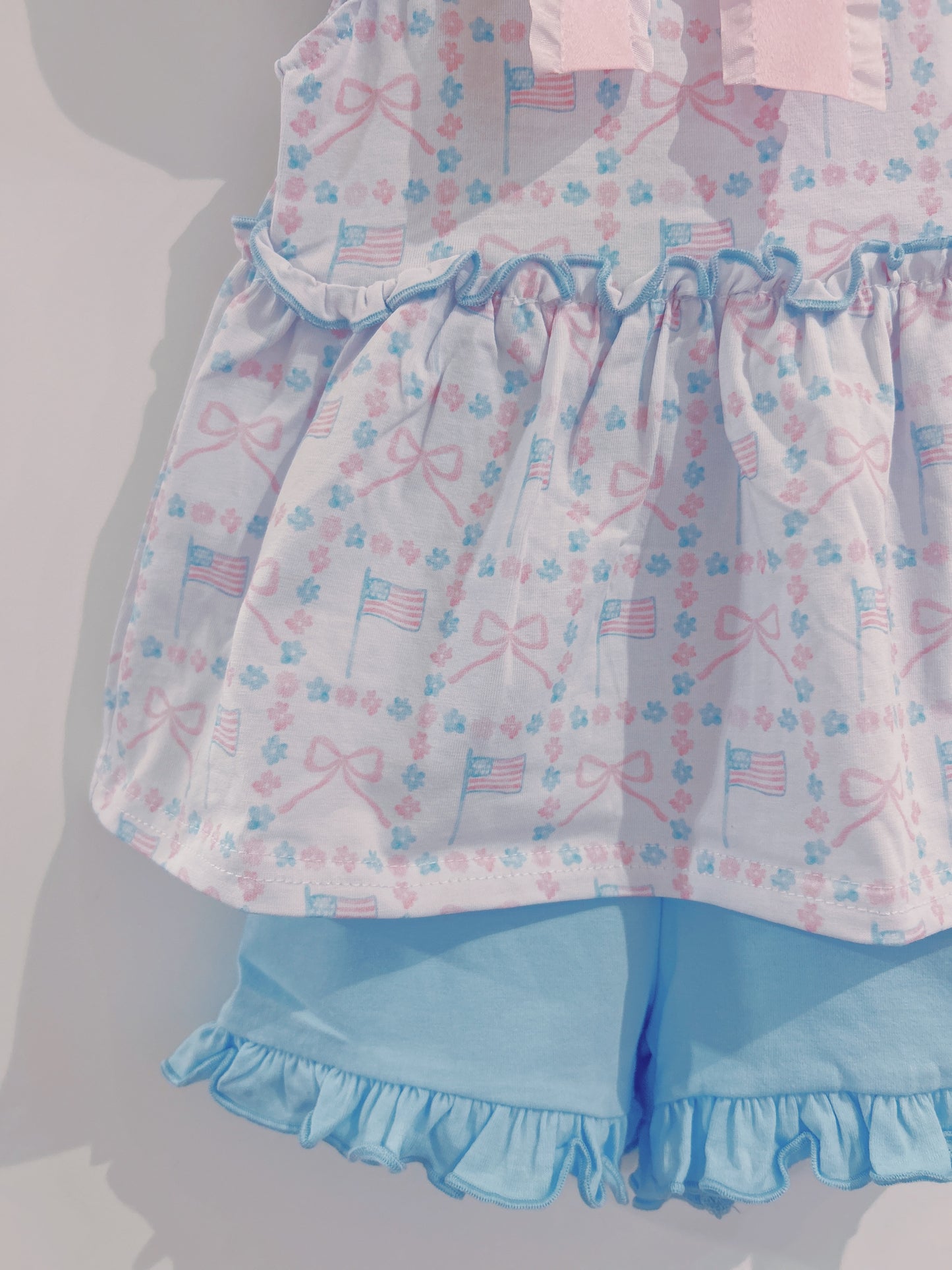 USA Flags Twirl Short Set