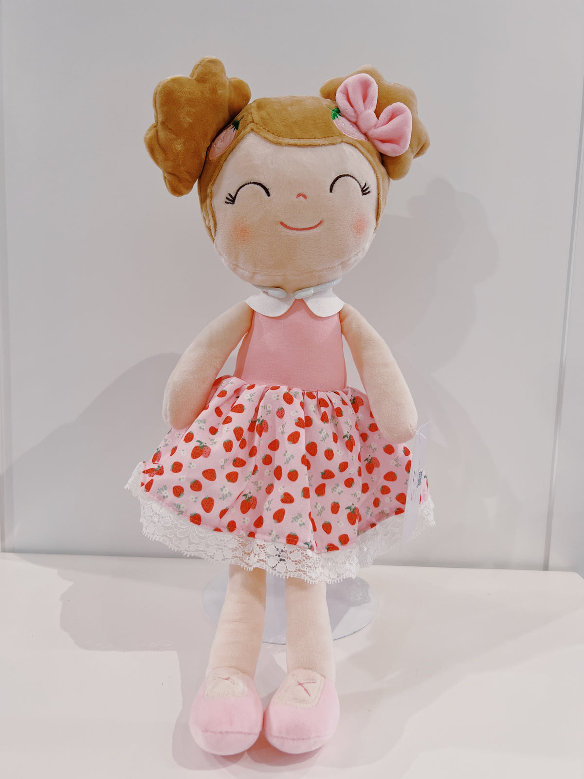 16" Plus Doll- Strawberry Dress/Light Brown Hair