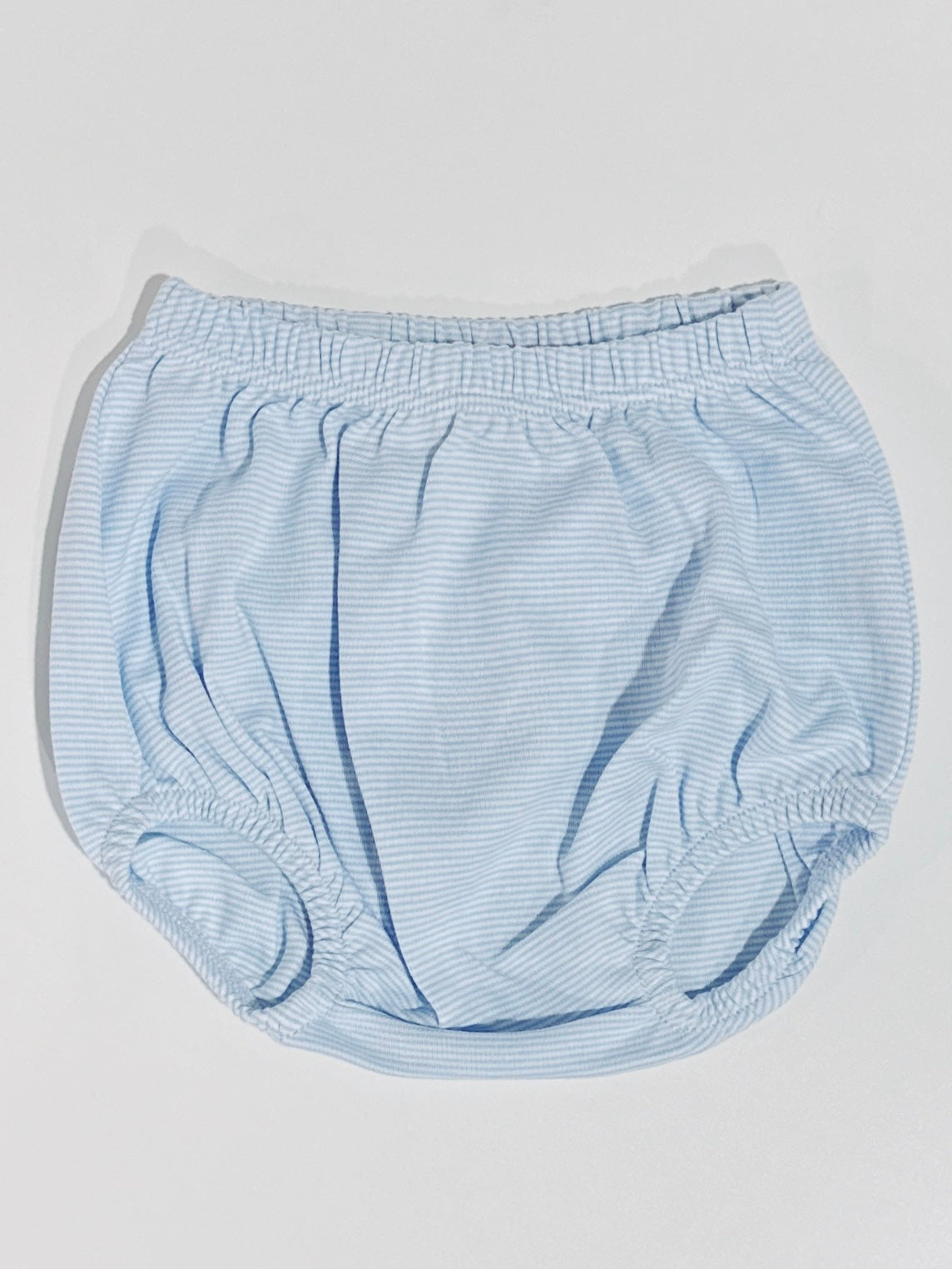 Light Blue Mini Stripe Lily Pads Knit Plain Bloomers