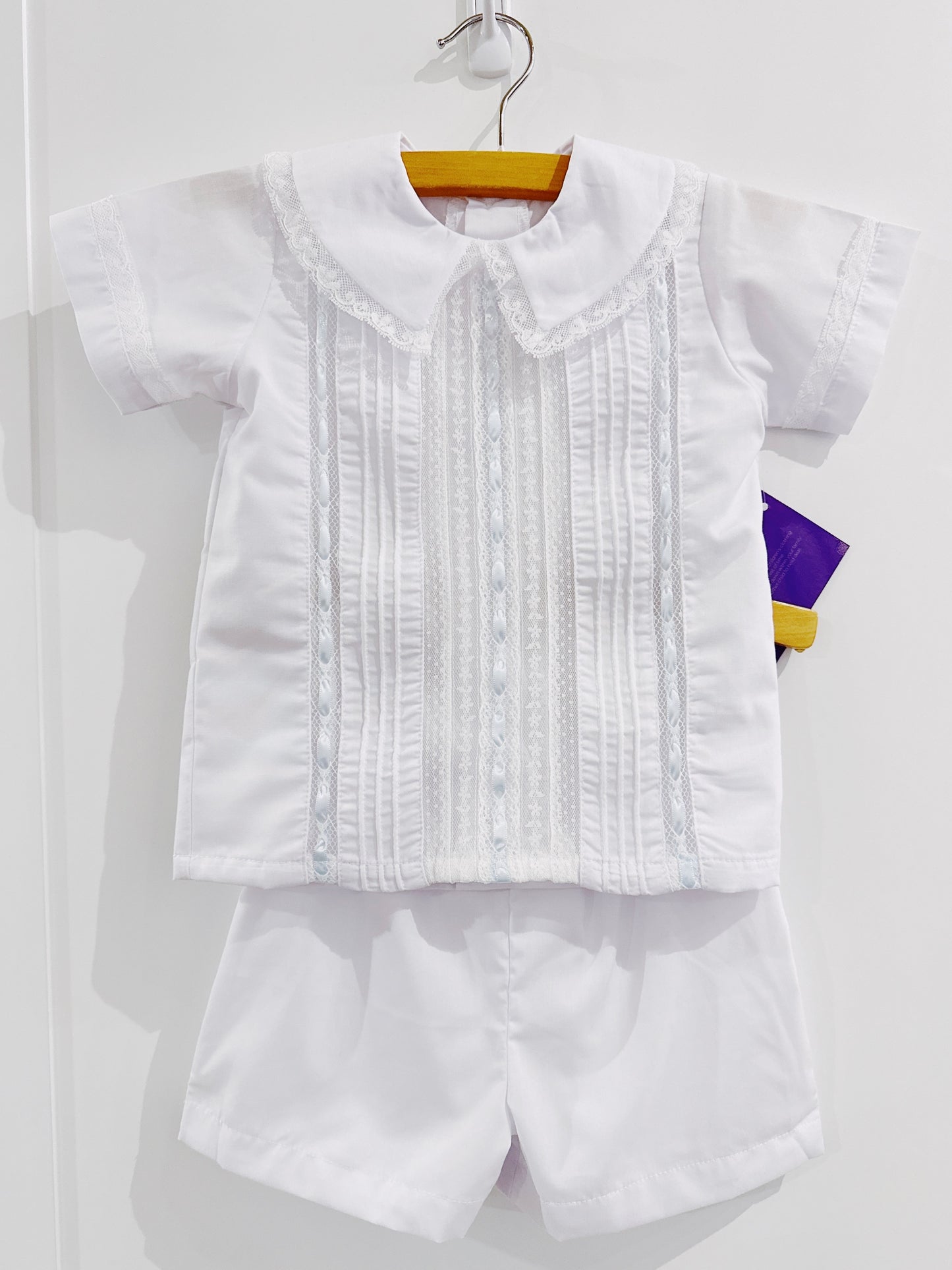 White Isaac Boy Heirloom Short Set
