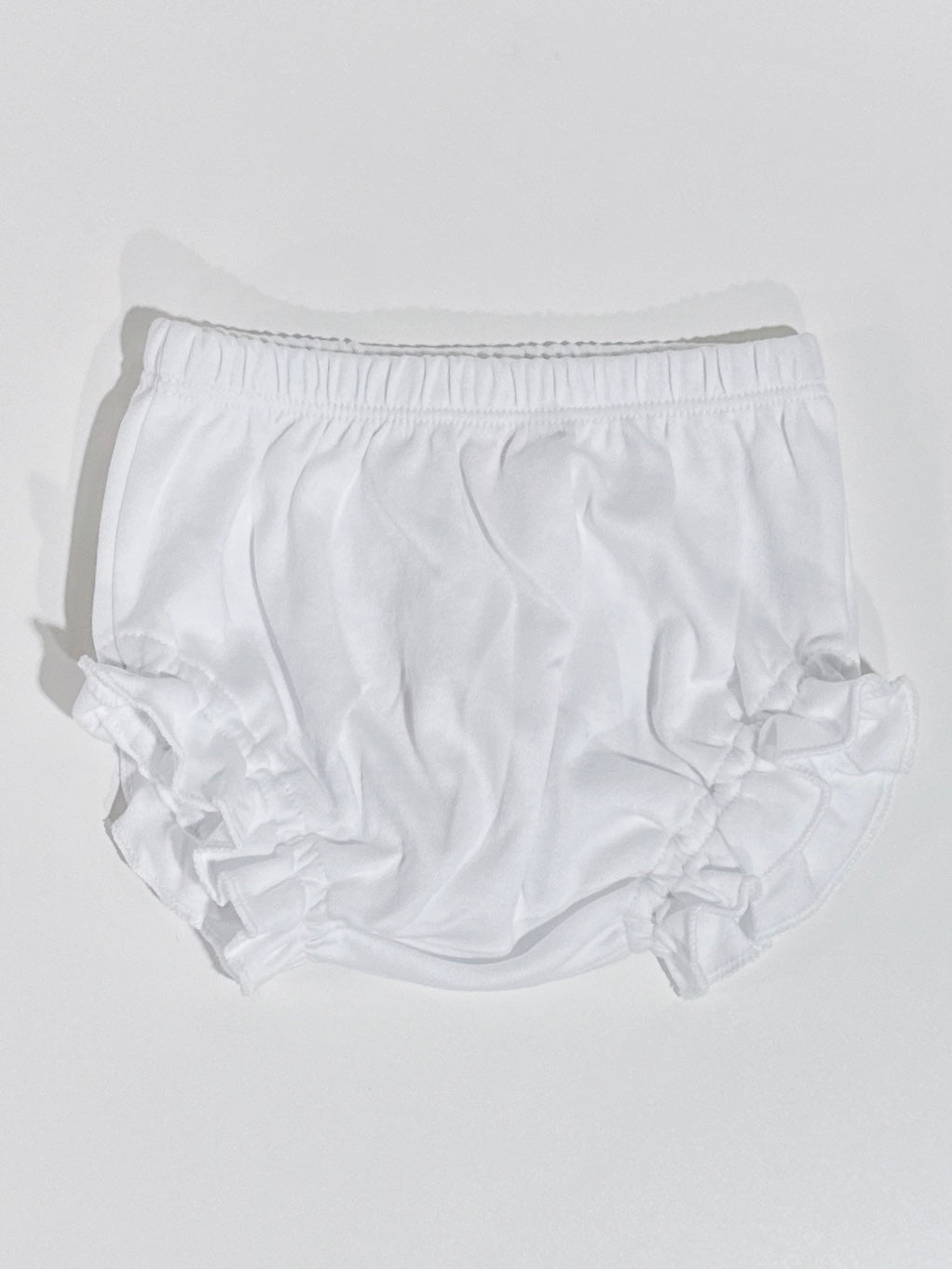 White Lily Pads Knit Ruffle Bloomers