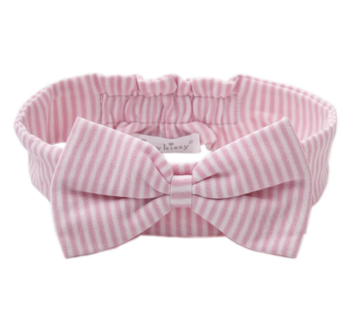 Pink Stripe Knit Headband