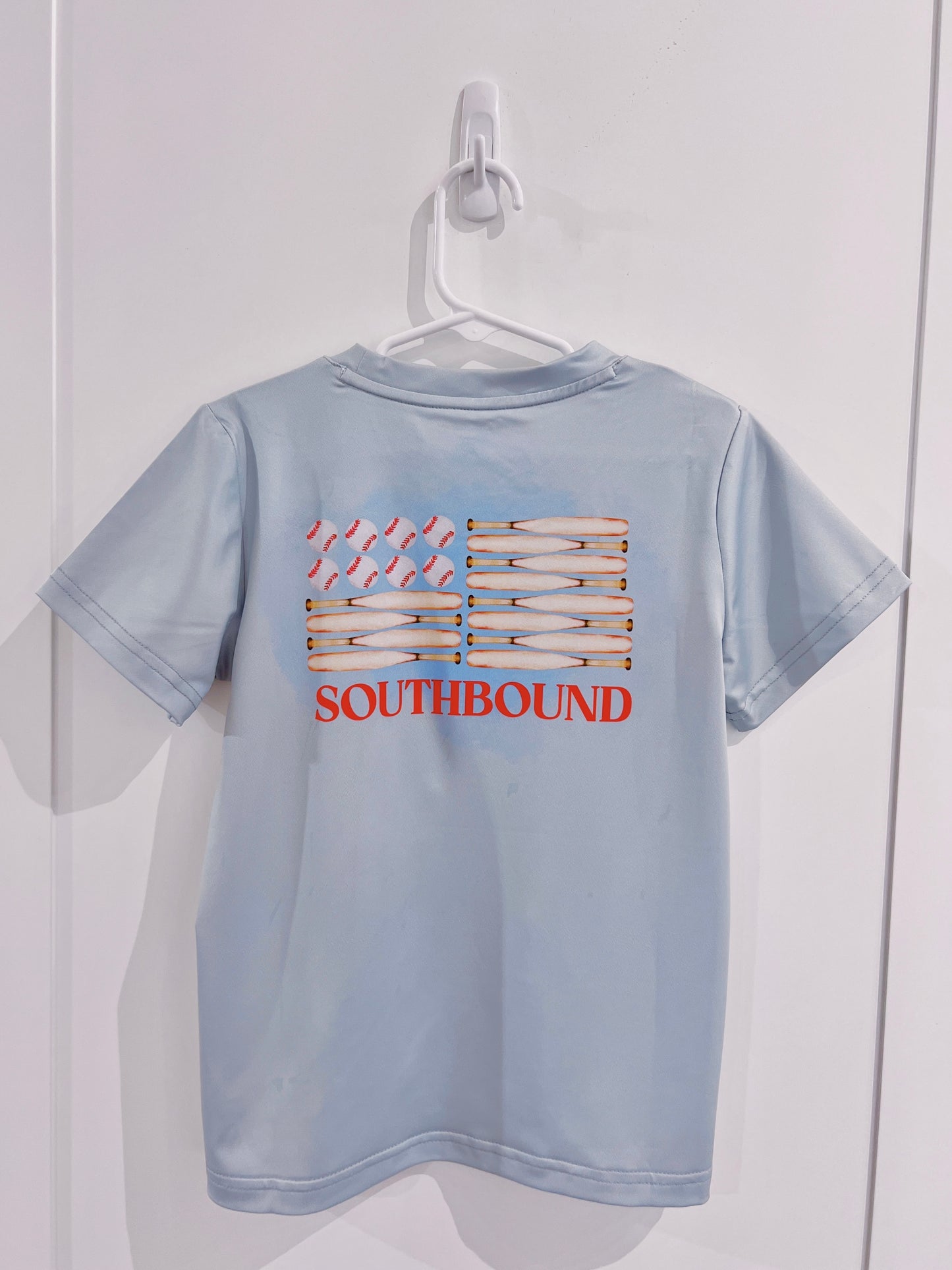 Southbound Perf Tee- Baseball Flag
