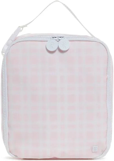 TRVL Pink Pimlico Plaid Insulated Lunch Bag