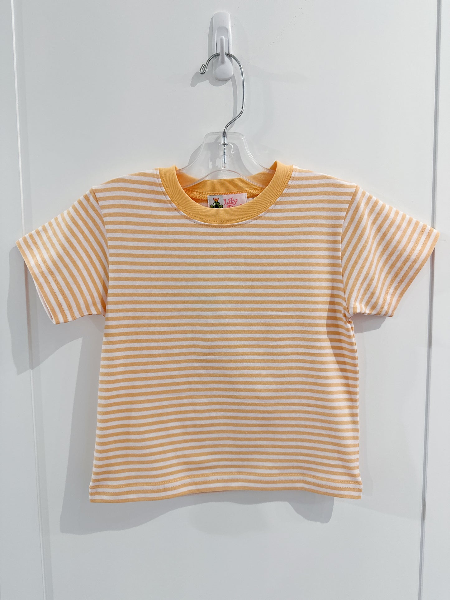 Pale Orange Stripe Plain Tee