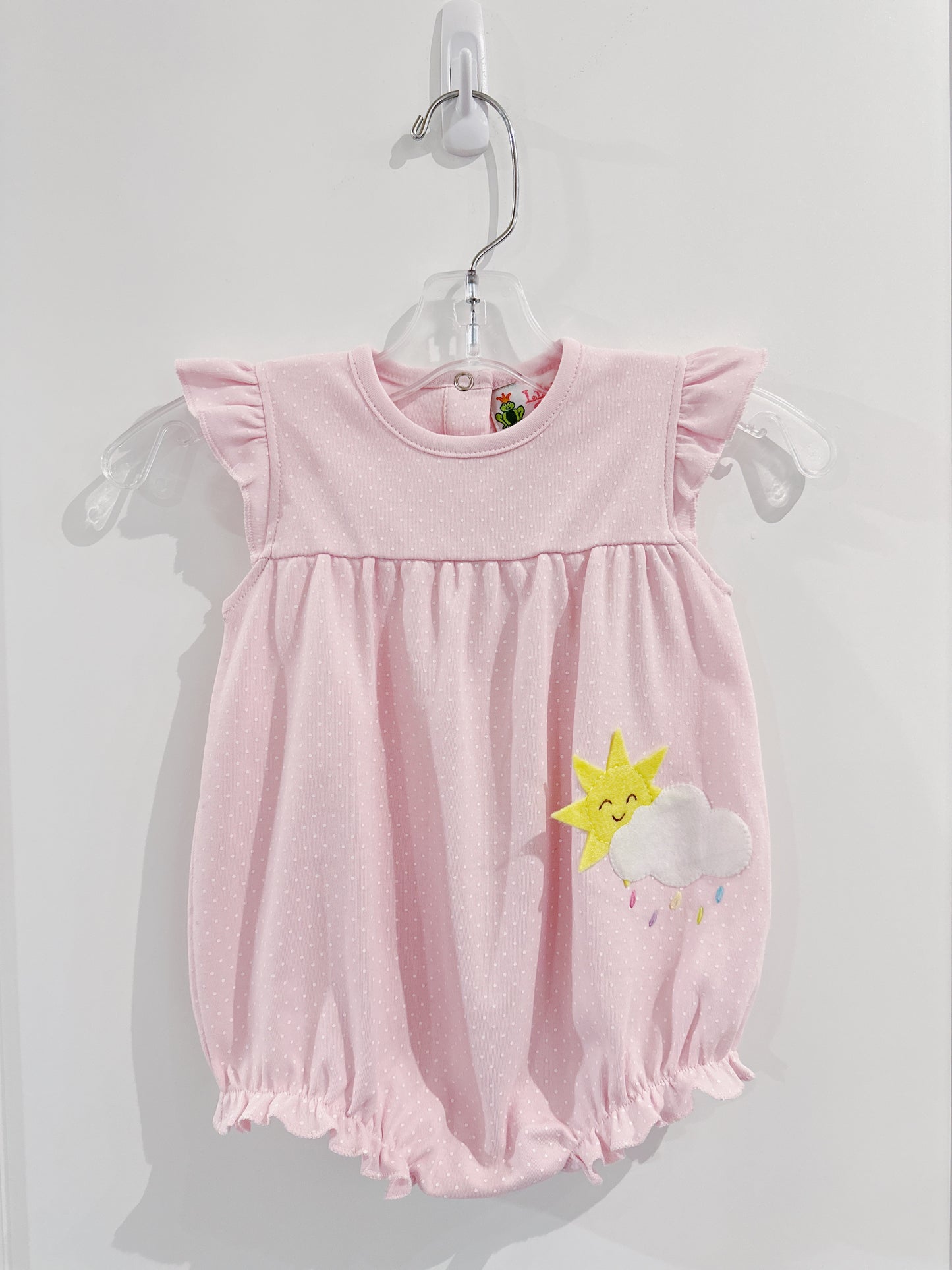 Light Pink/White Mini Dot Sun & Cloud Bubble