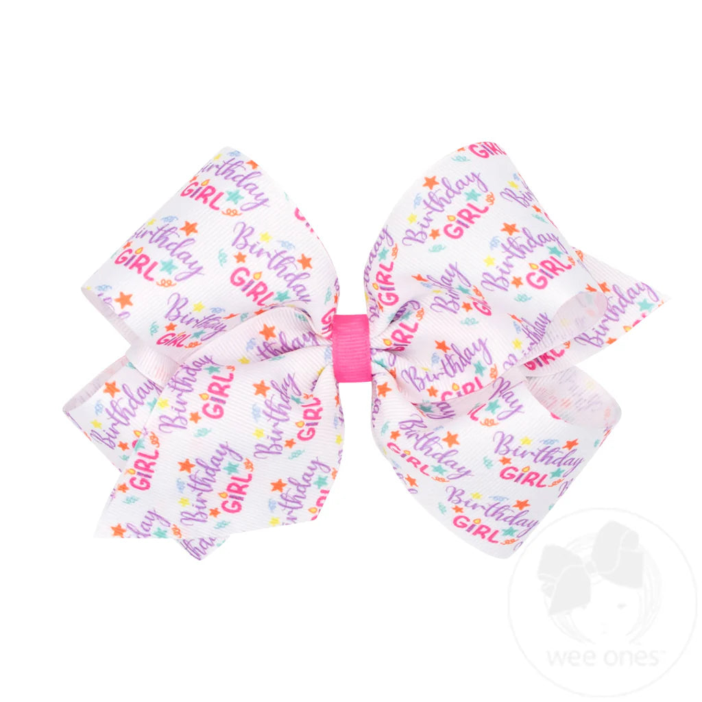 King Birthday Girl Bow