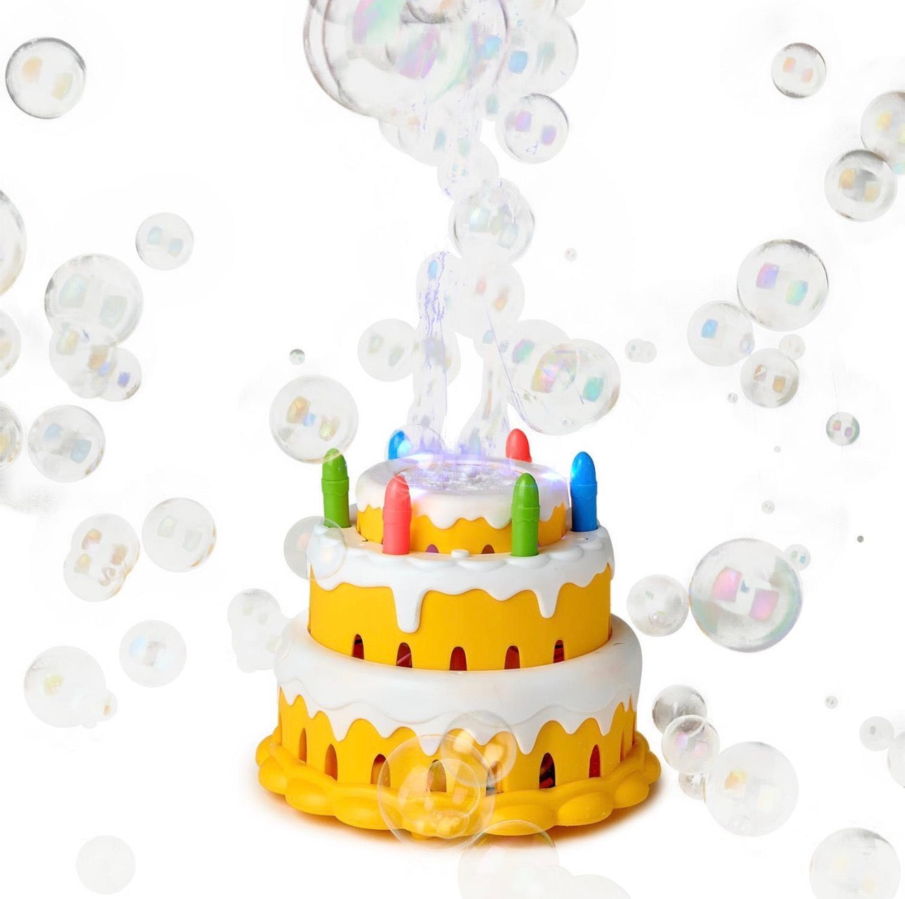 Light Up Birthday Cake Bubble Maker