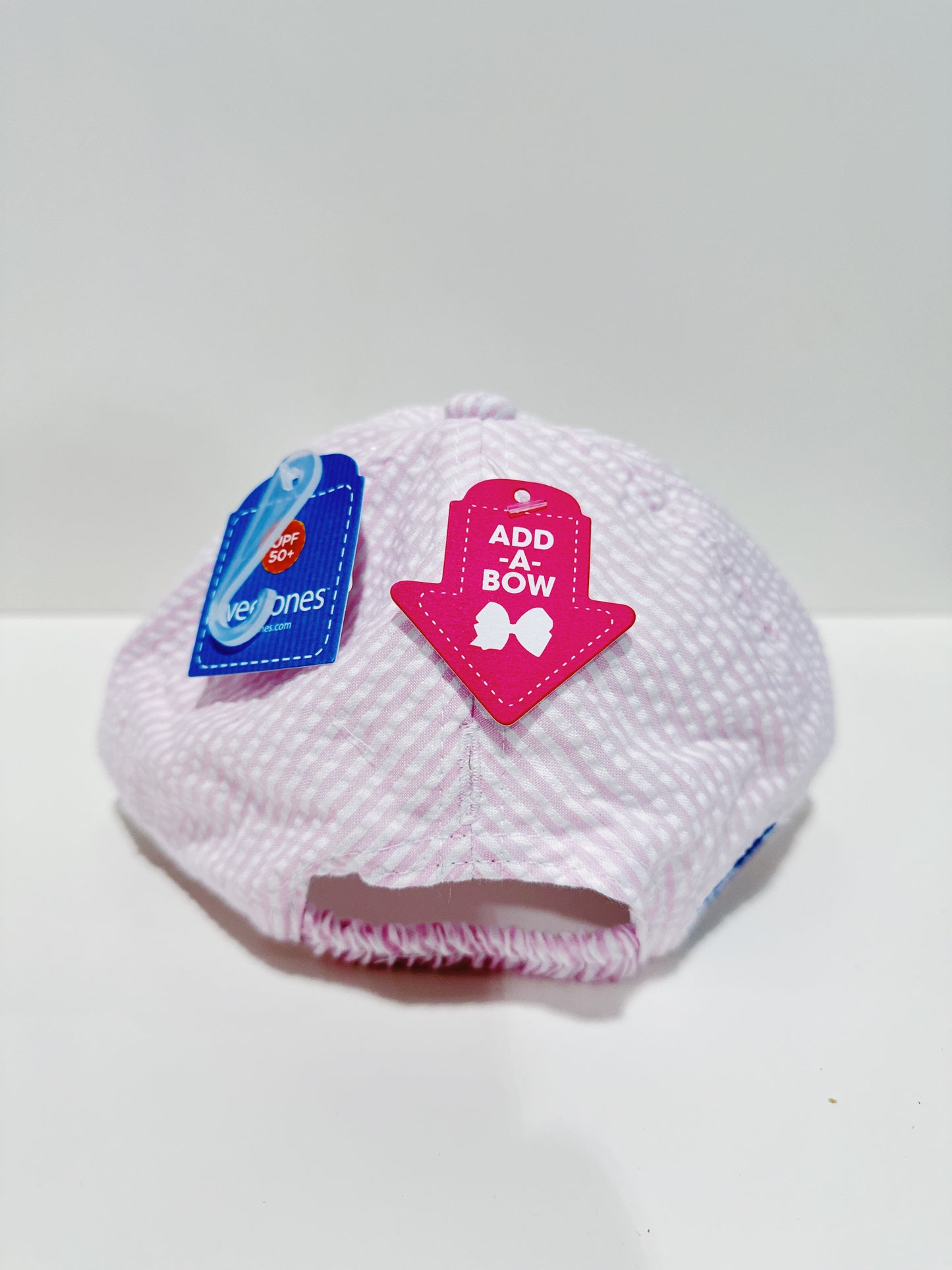 Pink Seersucker Ball Cap