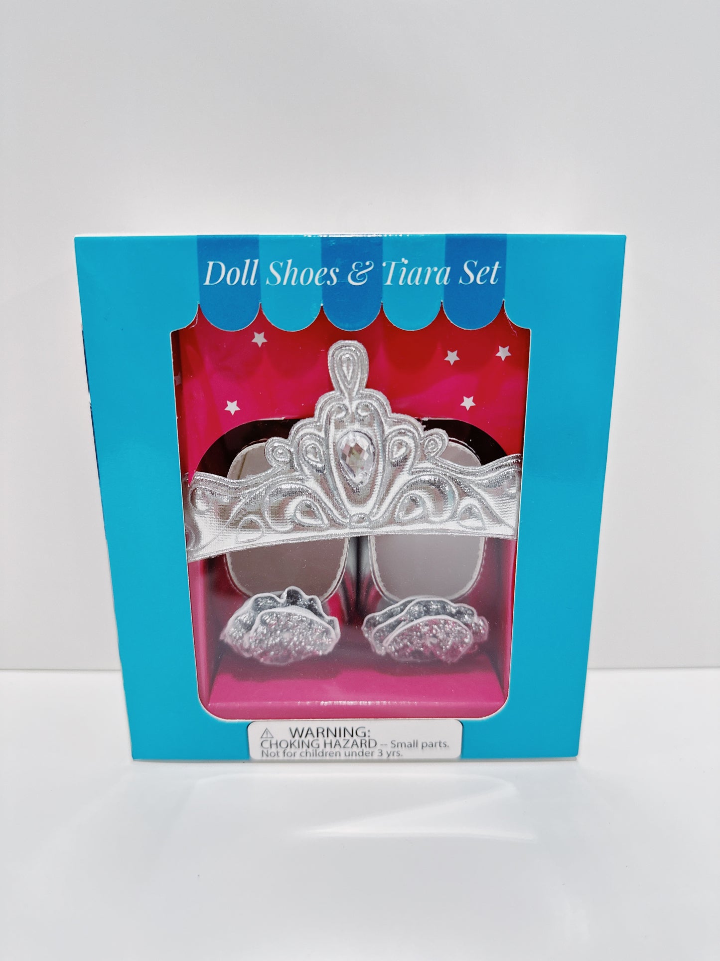 Silver Doll Shoes and Tiara