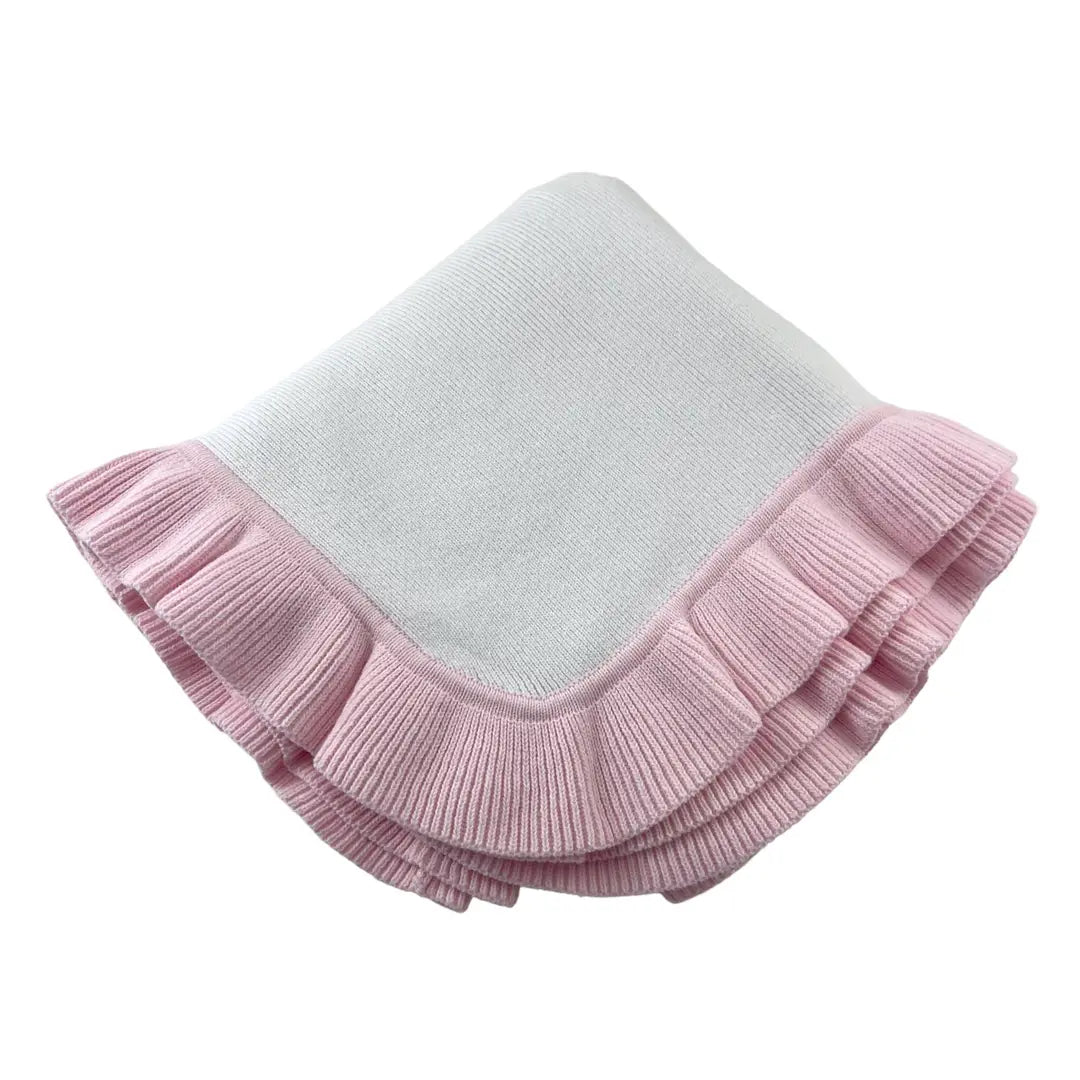 Knitted Jersey Ruffle Blanket