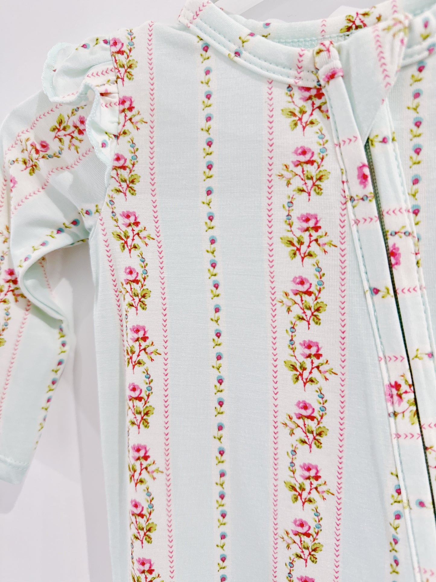 Antoinette Stripe 2 Way Zipper Footie