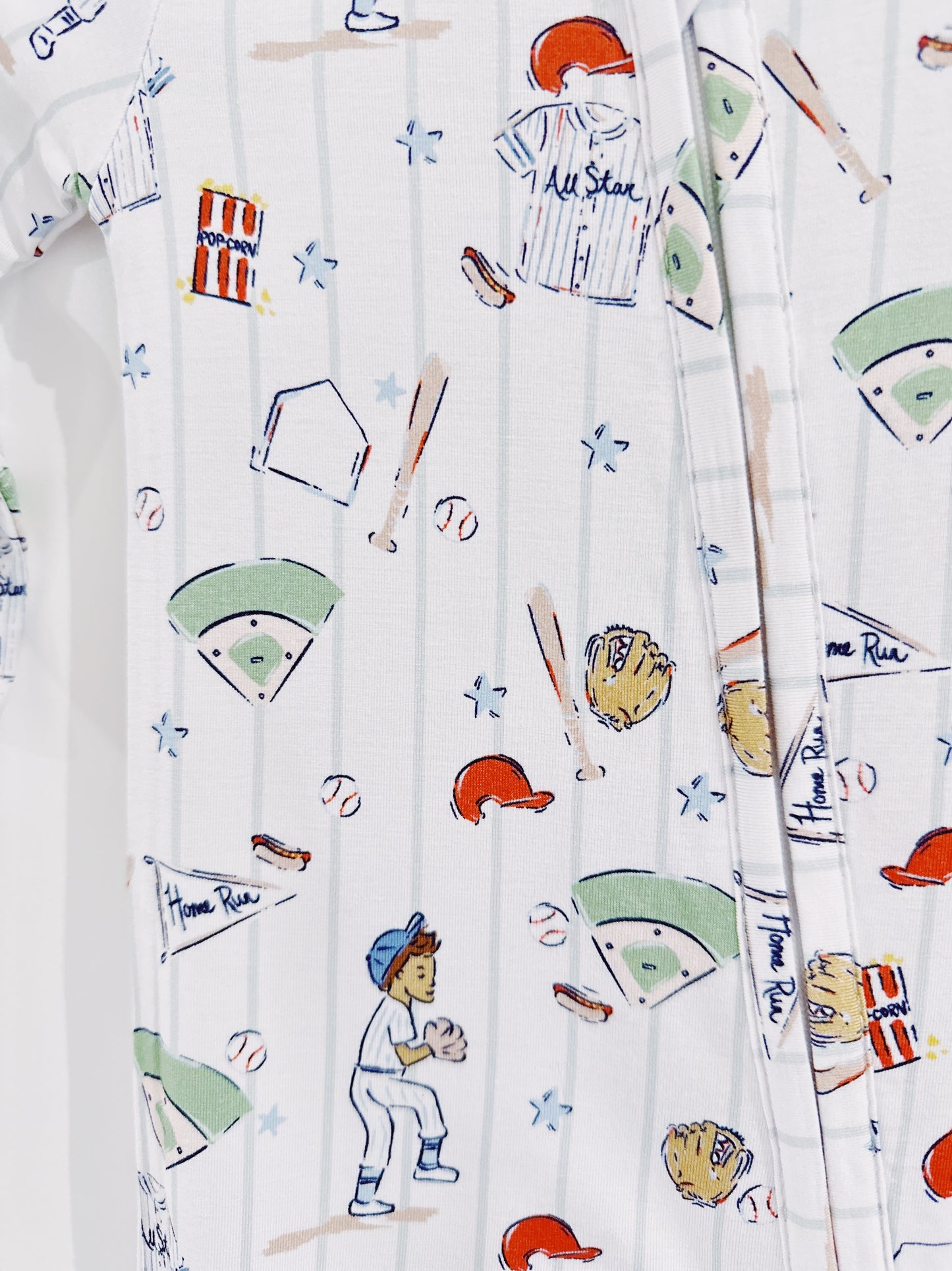 Homerun Baseball 2 Way Zipper Footie