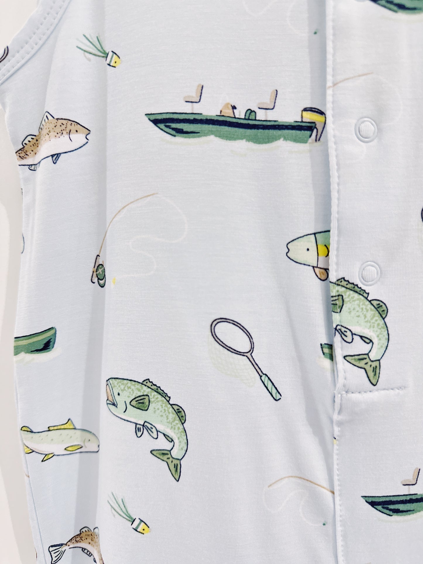 Fishing Sleeveless Shortie Romper