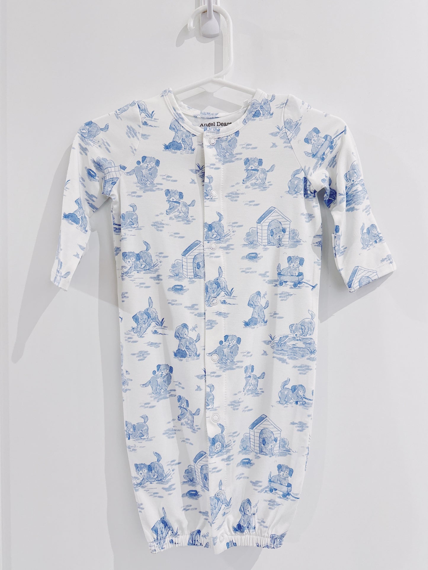 Blue Puppy Toile Converter Gown