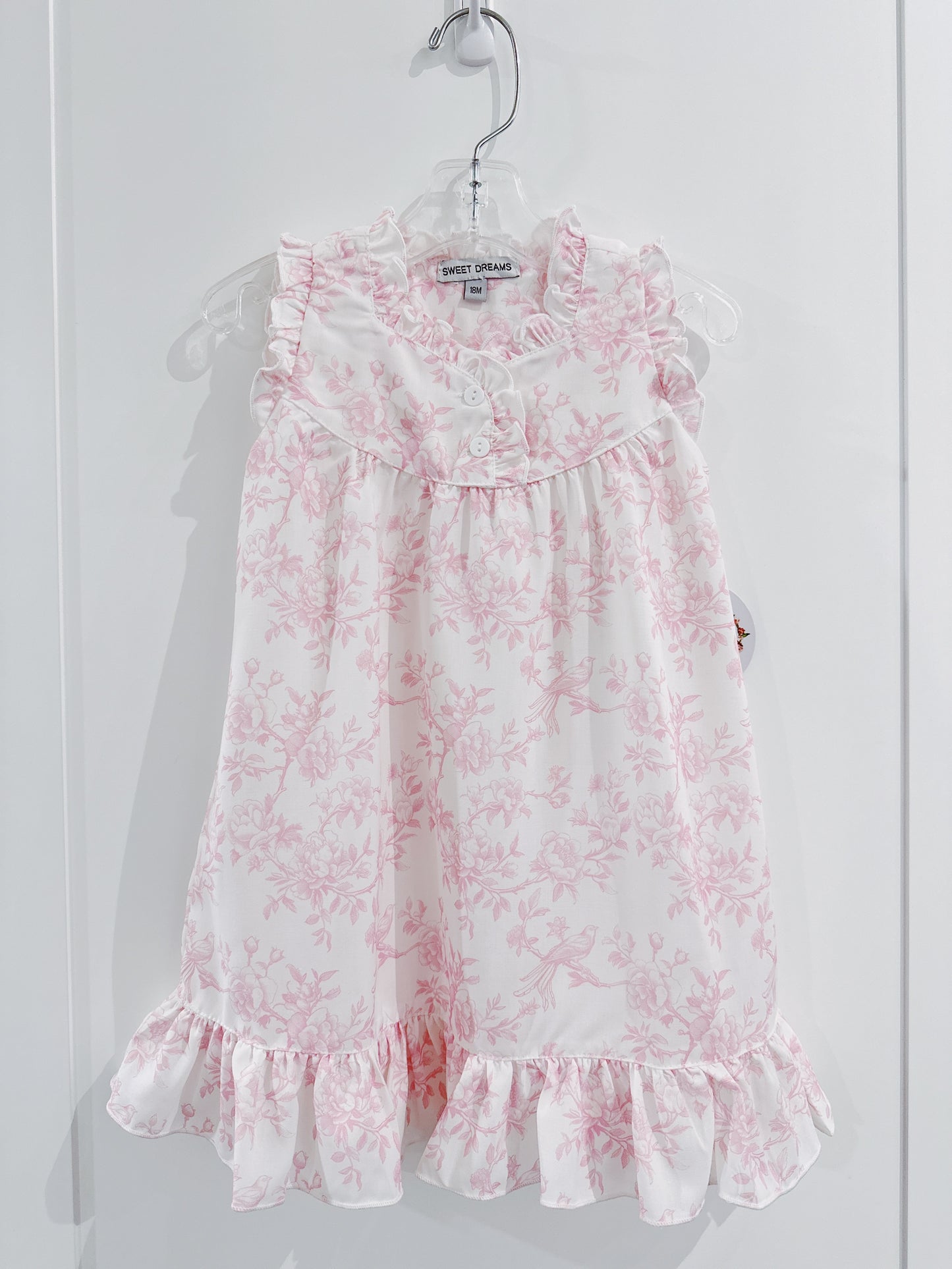 Pink Toile Print Gown