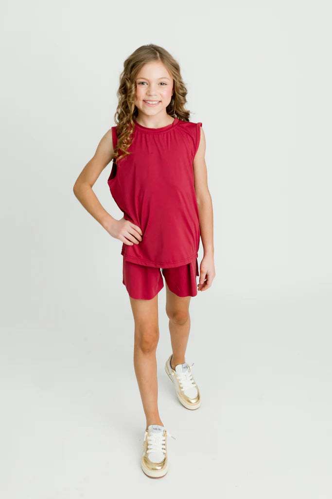 Belle Cher Red Butterfly Shorts