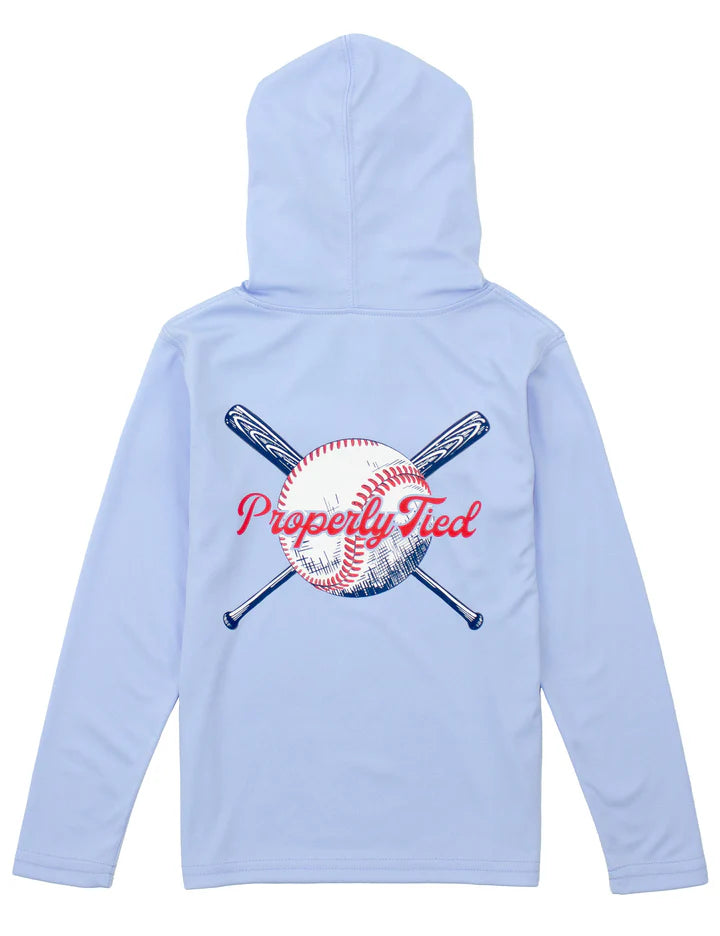 Light Blue Play Ball Performance Hoodie
