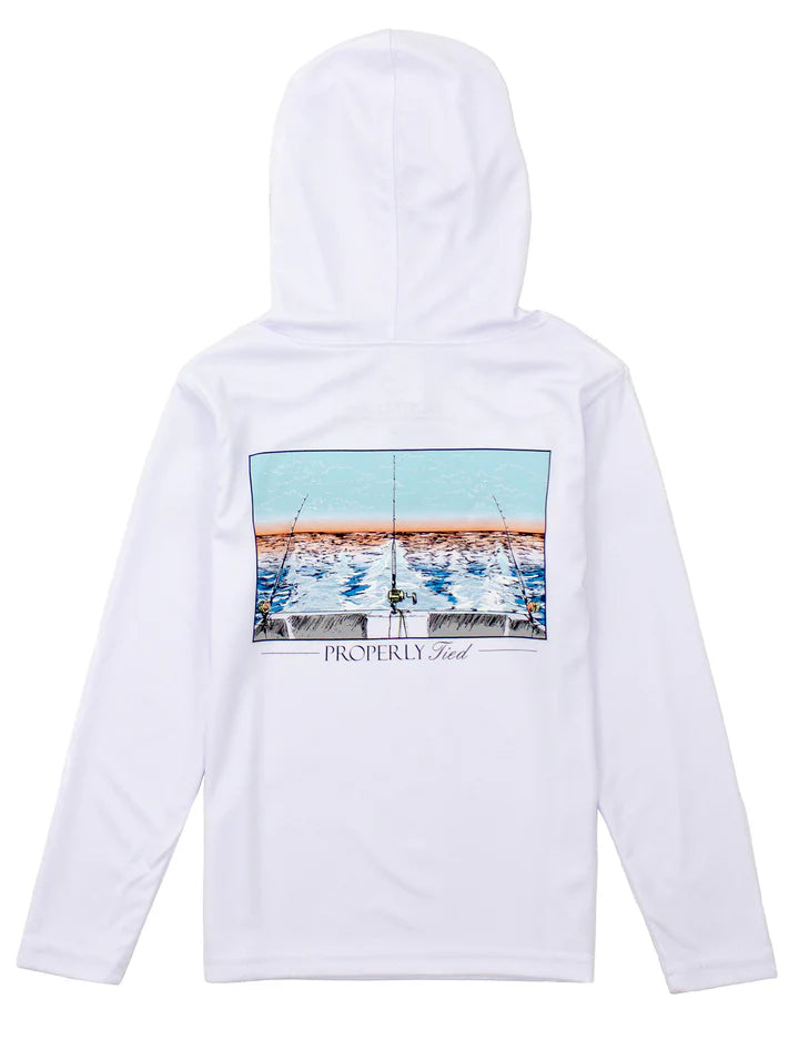 White Castaway Performance Hoodie