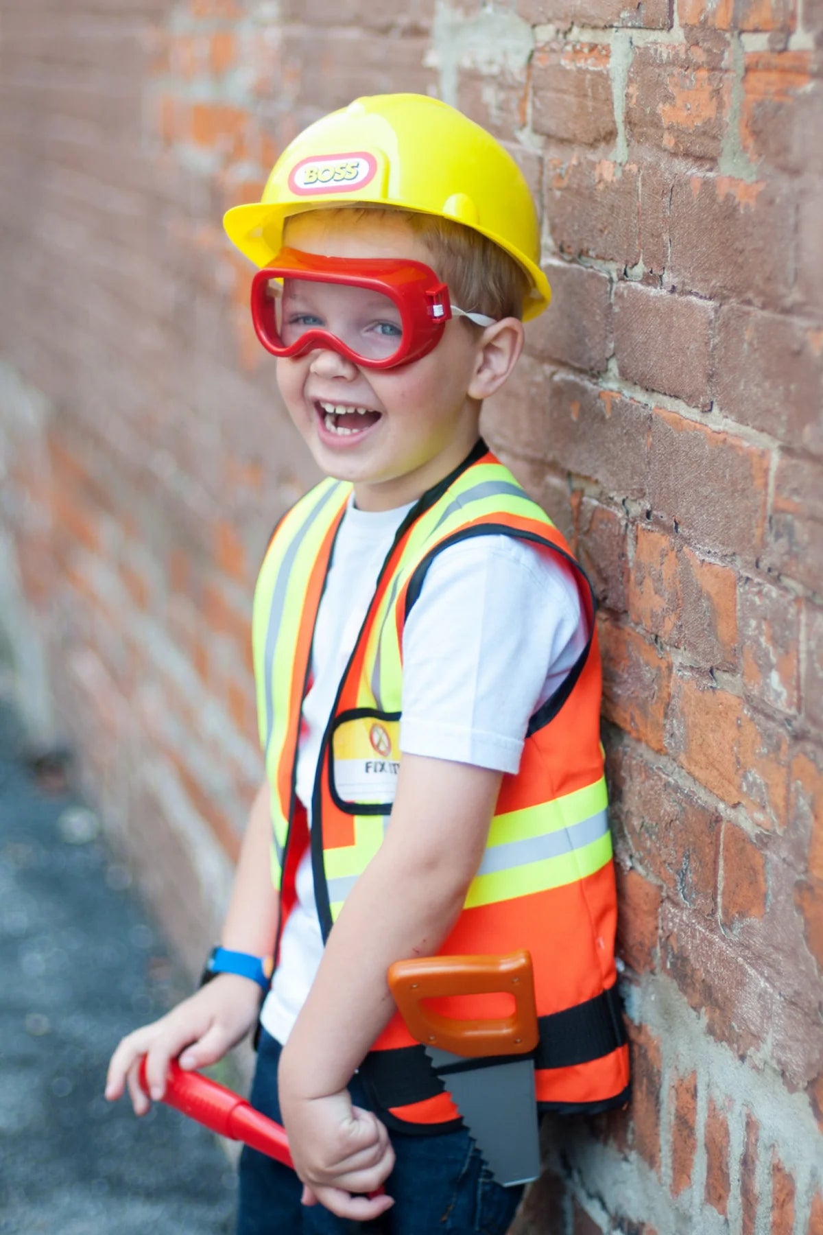 Great Pretenders Orange Construction Worker Set