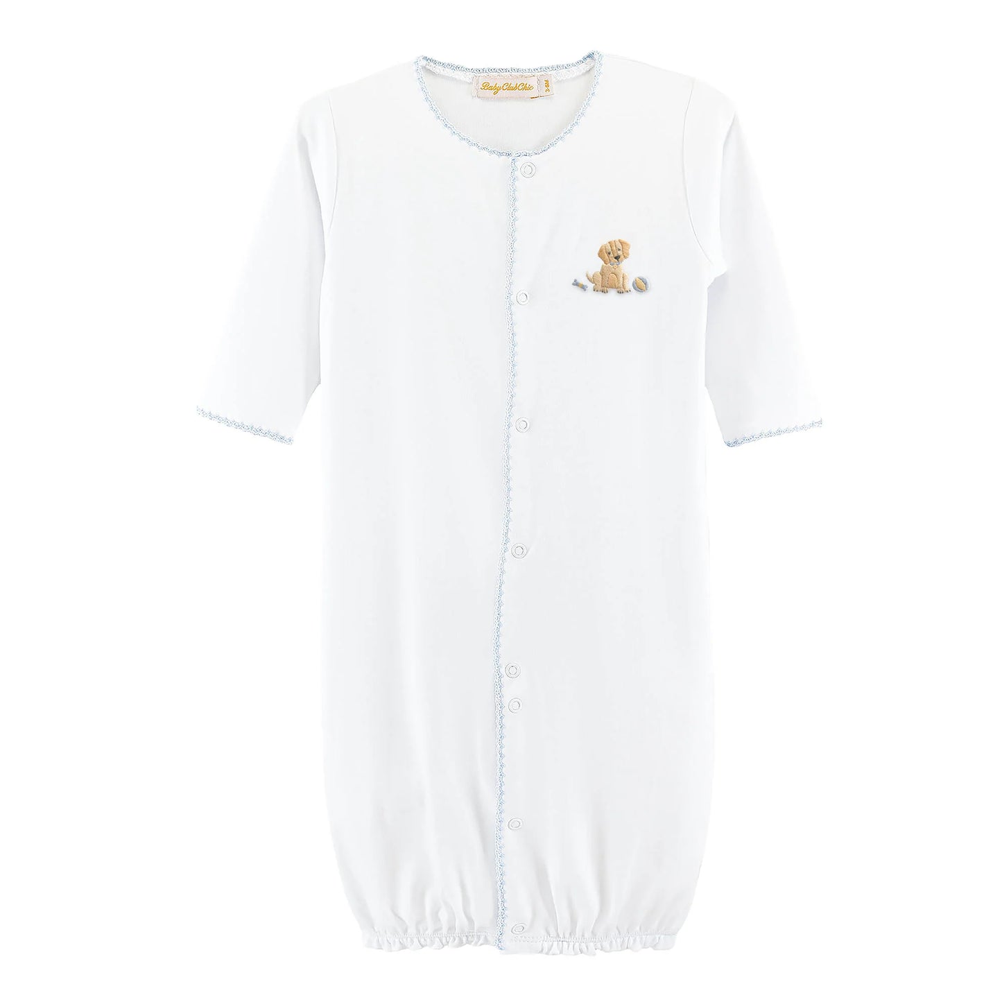Baby Club Chic Blue Puppy Gown