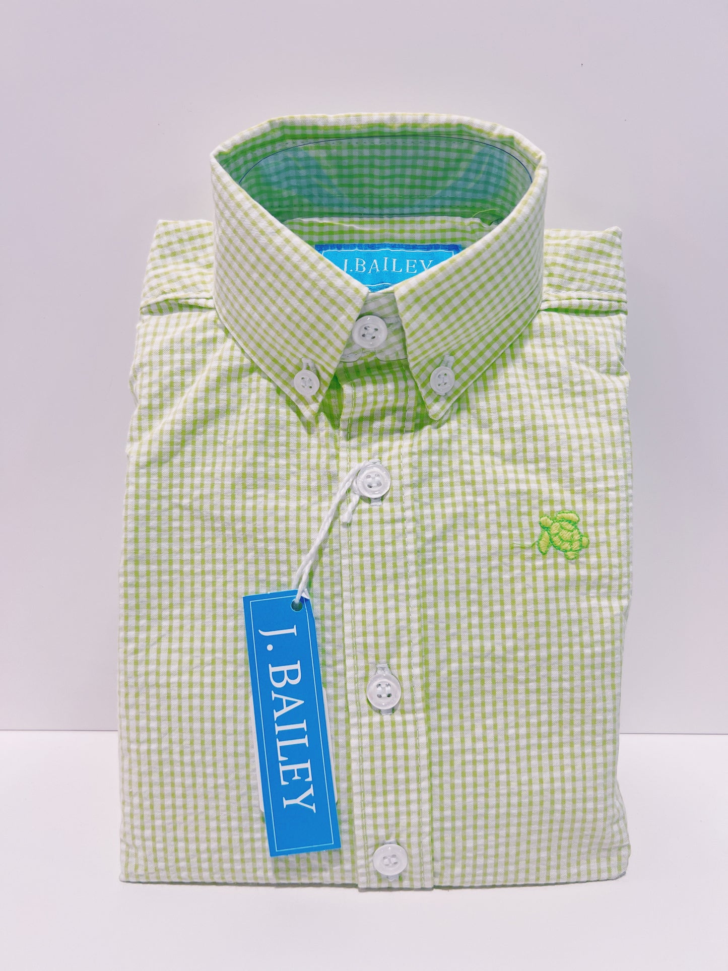 Grass Seersucker Button Down Shirt