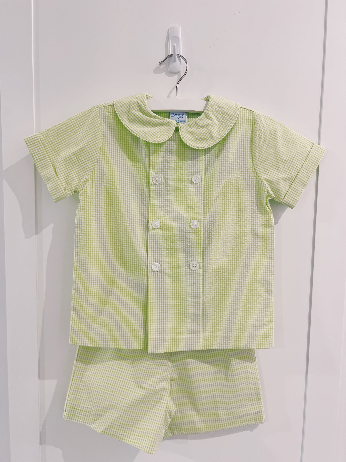 Grass Seersucker Dressy Short Set