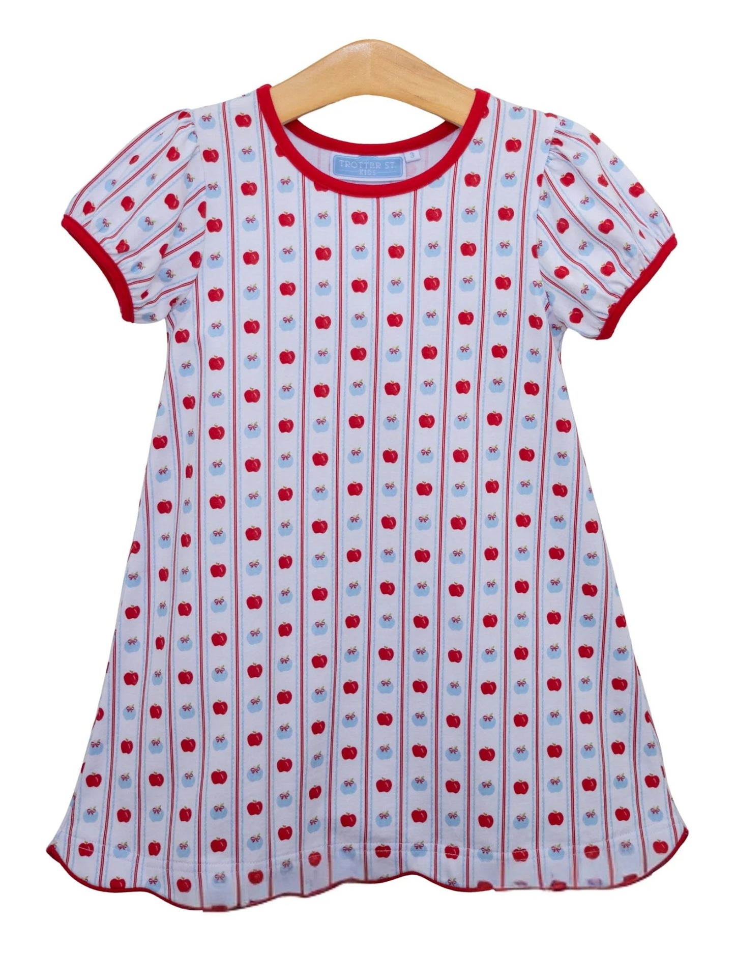 Trotter Street Kids Apple Print Dress