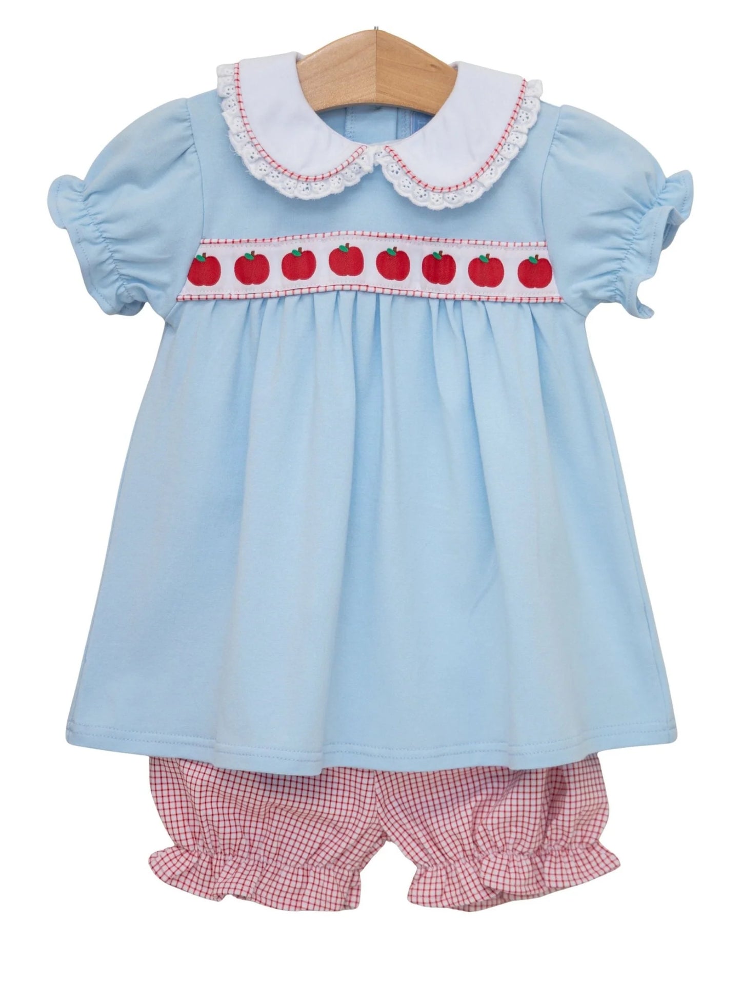 Trotter Street Kids Apple Ribbon Bloomer Set
