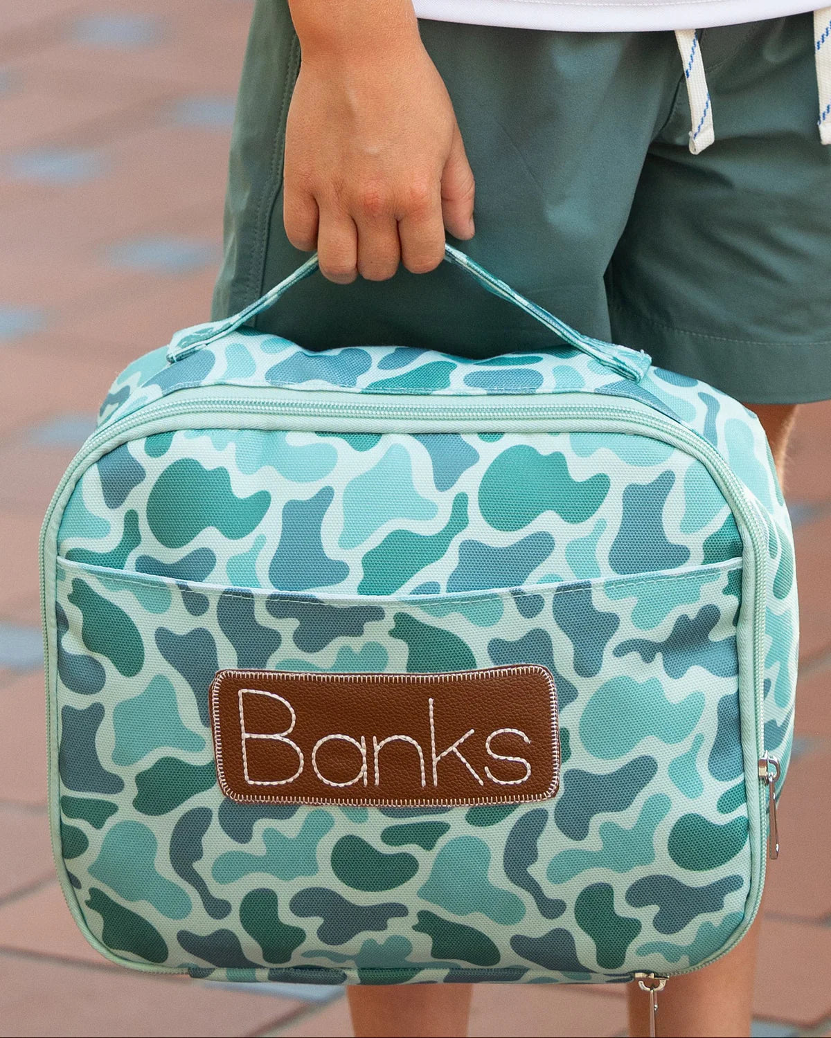 Green Camo Insulated Lunch Bag