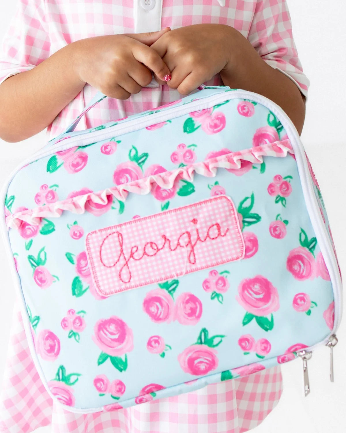 Watercolor Roses Insulated Lunch Bag