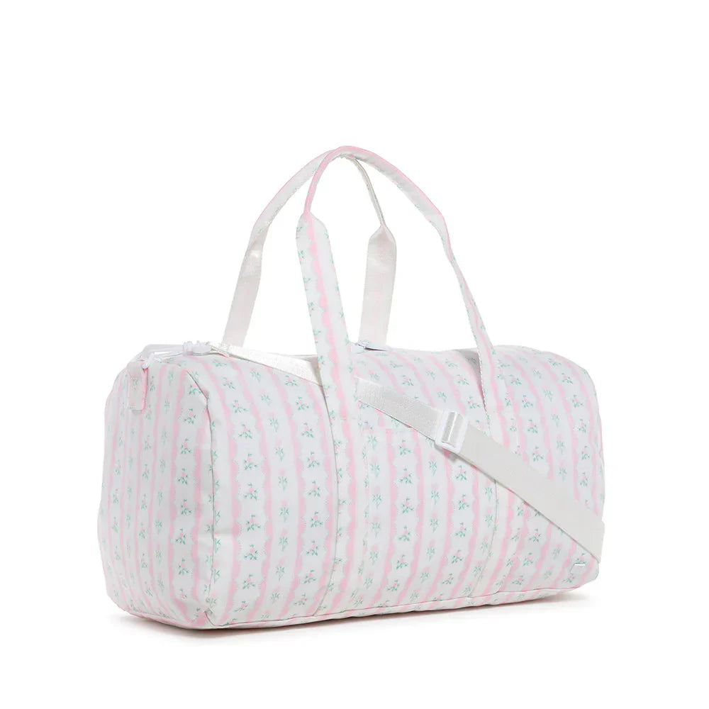 TRVL Design Weekender Duffel Bag- Pink Ribbon Floral