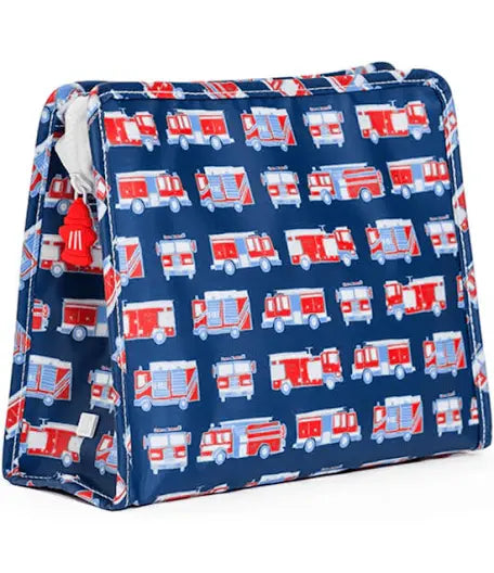 TRVL Design Medium Roadie Zip Pouch- Fire Engines