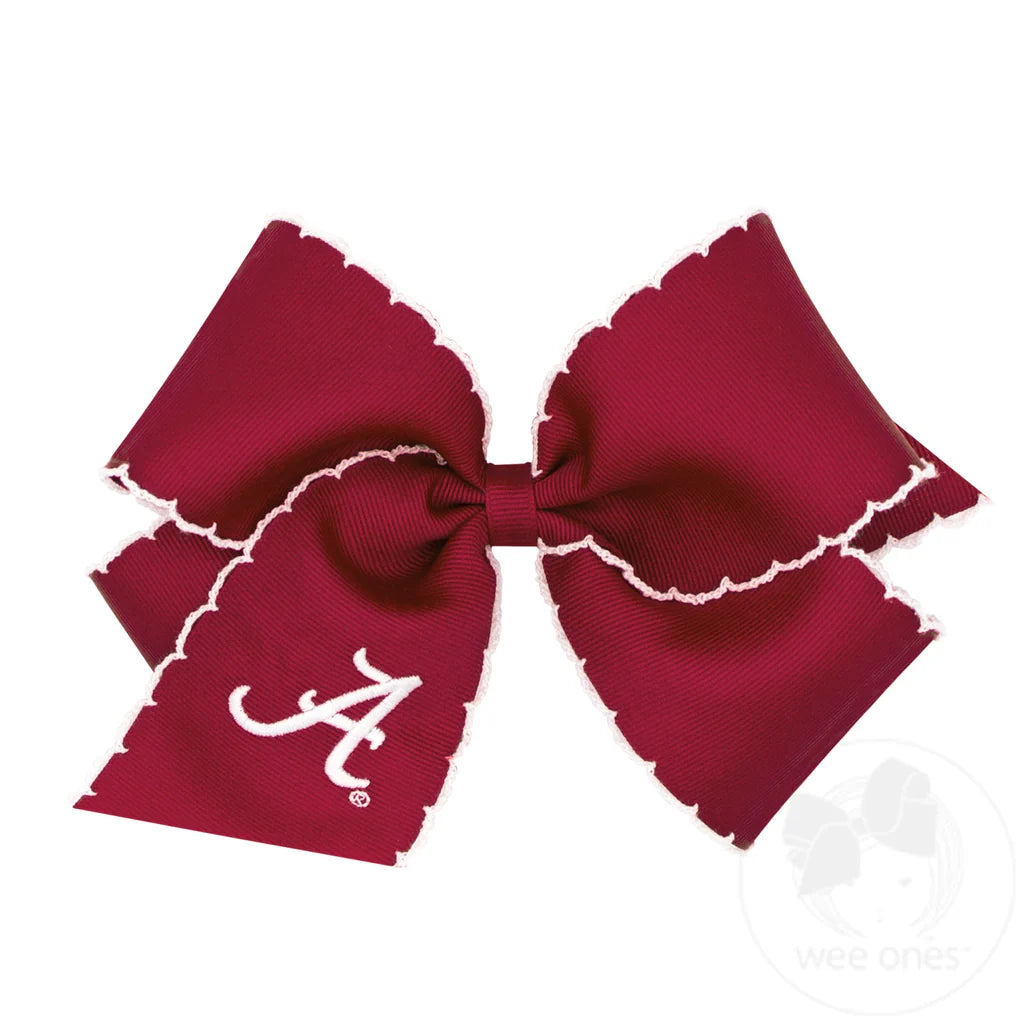 Alabama Embroidered Moonstitch King Bow