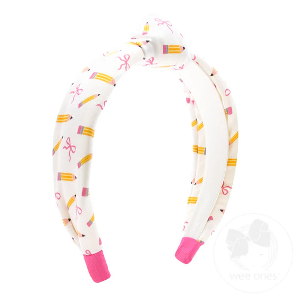 Back to School Pencils Knot Headband