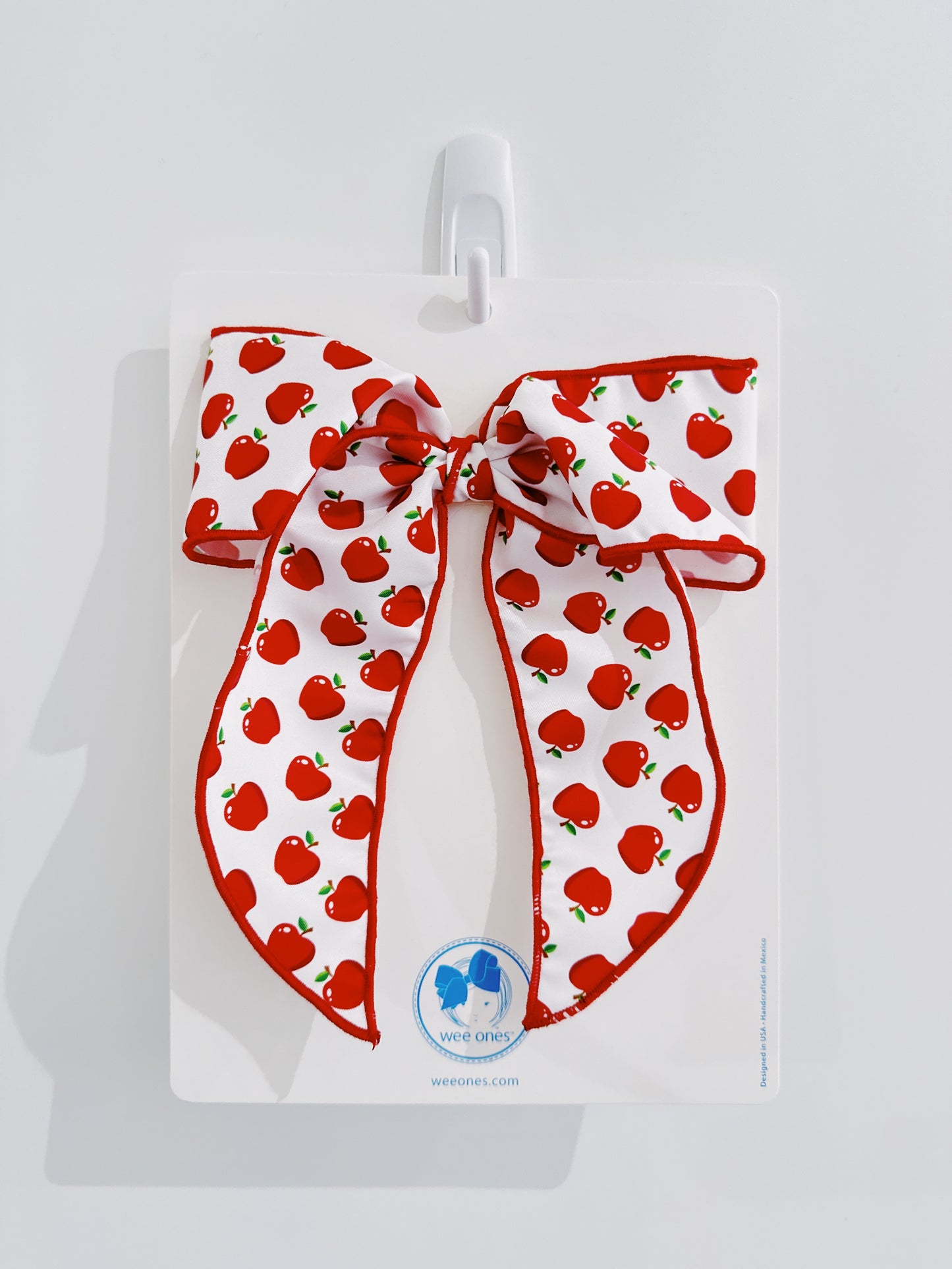 Apple Print King Whimsy Tail Bow