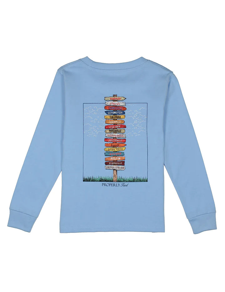Properly Tied Light Blue Southeastern Showdown L/S Tee