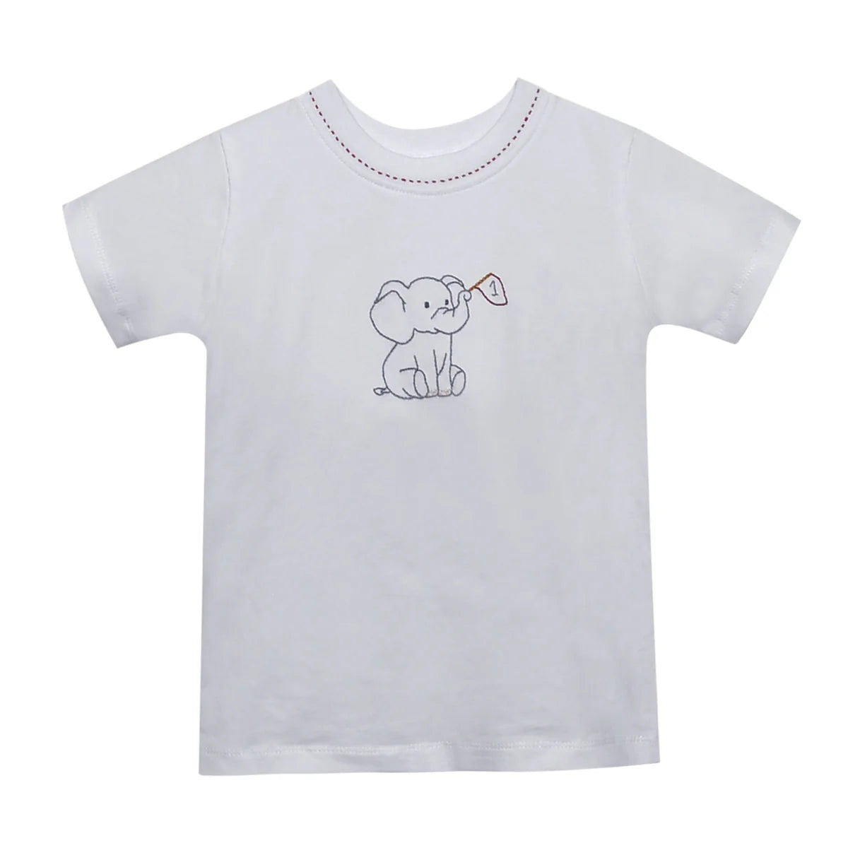 Southern Saturday Crimson/Gray Elephant Flag Tee
